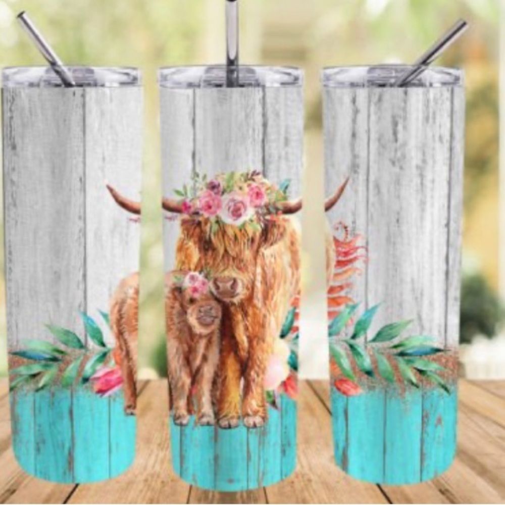 Highland Cow Momma & Baby Tumbler